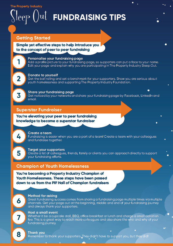 Sleep Out QLD Fundraising Tips